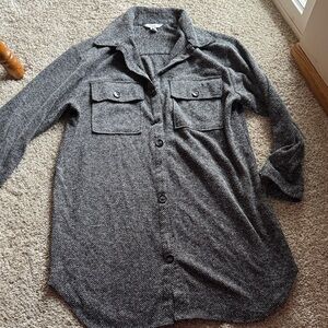 Women's Charcoal Button Down Shirt